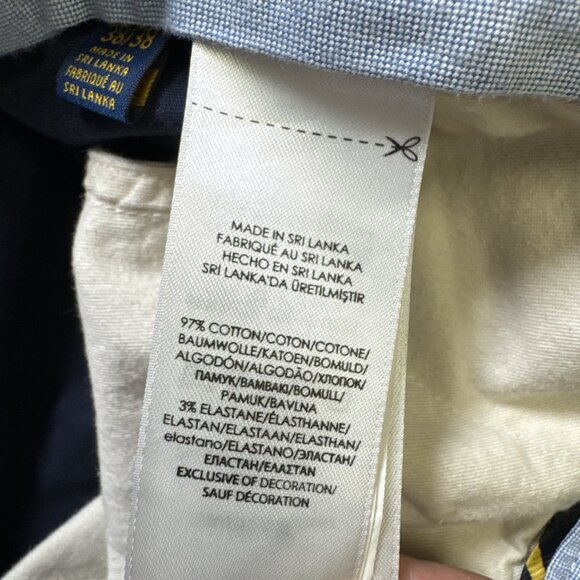 Polo Ralph‎ Lauren Navy Chino Pants Men's 38x38 Tall - Picture 10 of 11